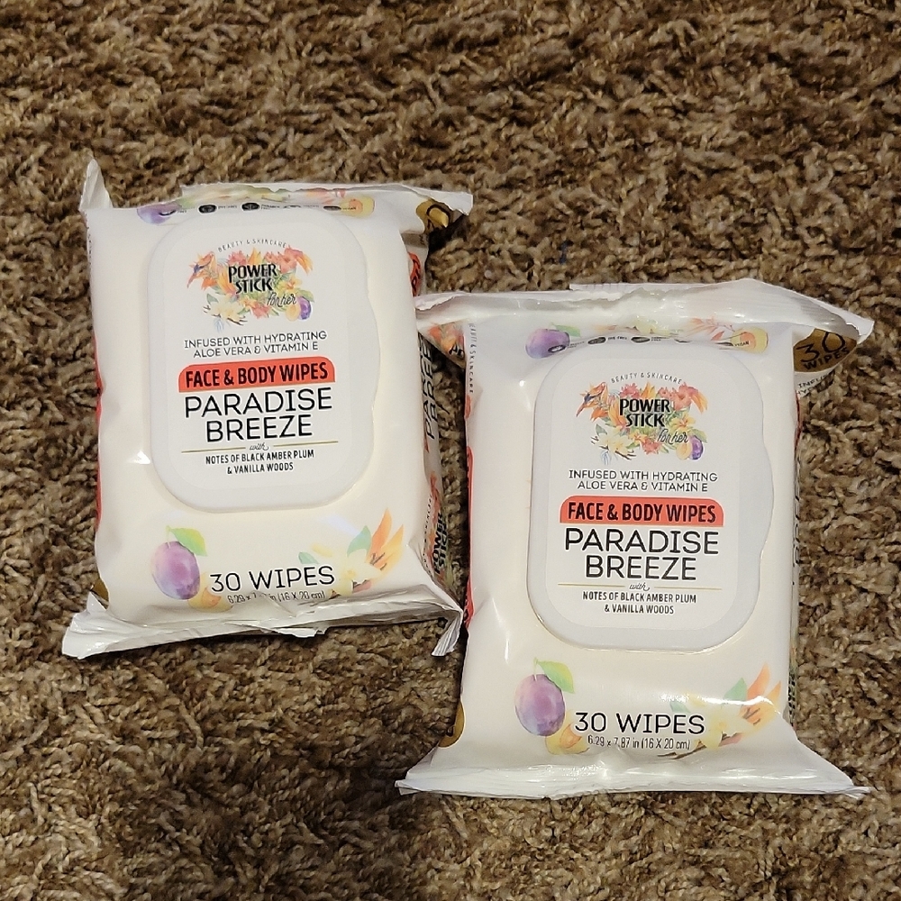 2packs Paradise Breeze Face & Body Wipes